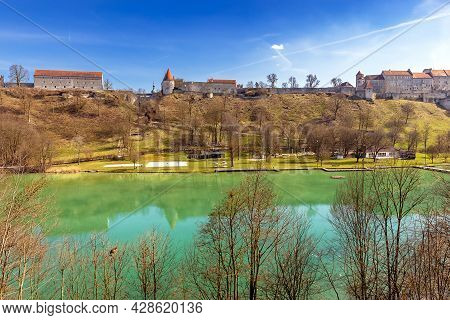Burghausen, The Longest Castle In The World Over The Inn On The Austrian-german Border