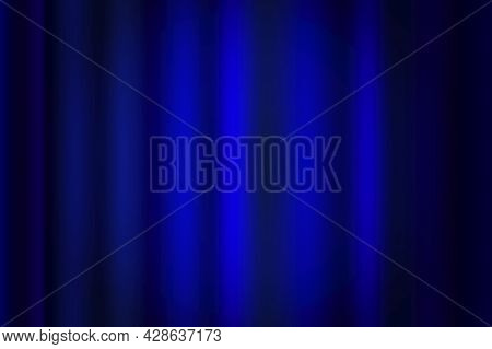 Classic Blue Curtain Background. Abstract Blue Color Background. Elegant Decoration. Vector Illustra
