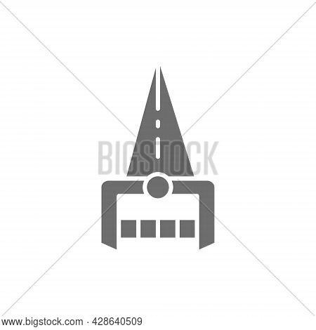 Vector Indian Katar Dagger, Weapon Grey Icon.