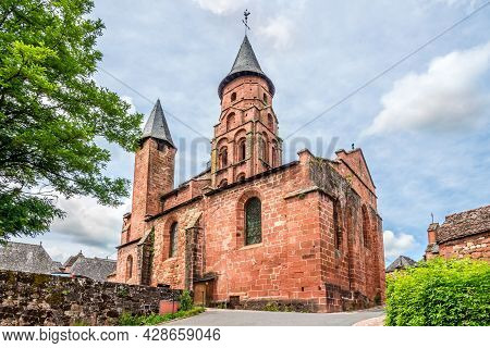 View At The Church Of Saint Pierre In Collonges La Rouge In France.