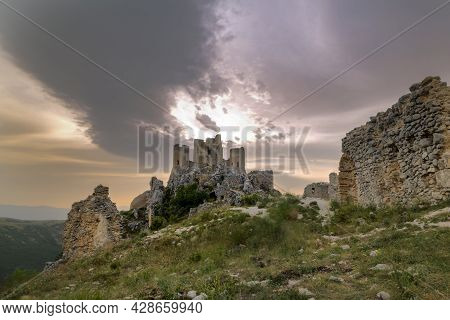 Rocca Calascio, Gran Sasso National Park. June 2021. The Aquila Area Of ​​gran Sasso And In Particul