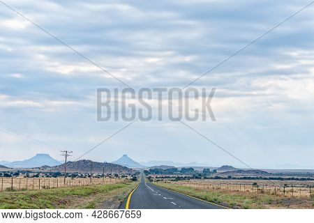 Landscape On Road R56 Between Middelburg And Steynsburg In The Eastern Cape Province. Typical Karoo 