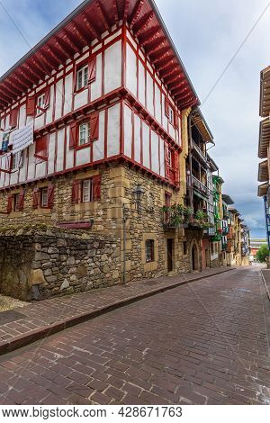 Honarribia Or Fuenterrabía, City Of The Basque Country, Spain, Located In The Northeastern End Of Th