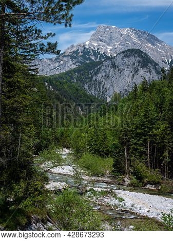 The Austrian Alps Near Admont On A Sunny Day In Summer, National Park Gesaeuse