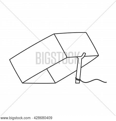 Mousetrap Vector Icon.outline Vector Icon Isolated On White Background Mousetrap.