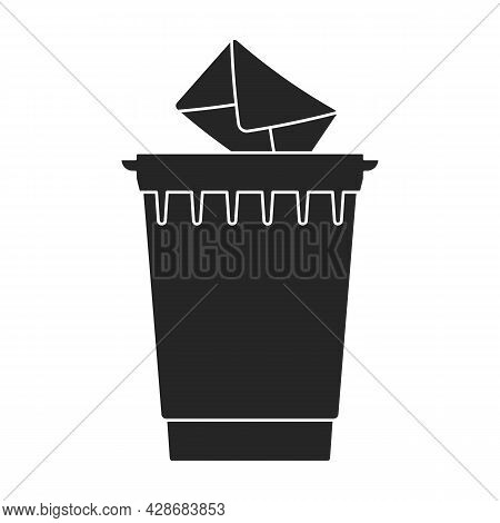 Wastebasket Vector Icon.black Vector Icon Isolated On White Background Wastebasket.