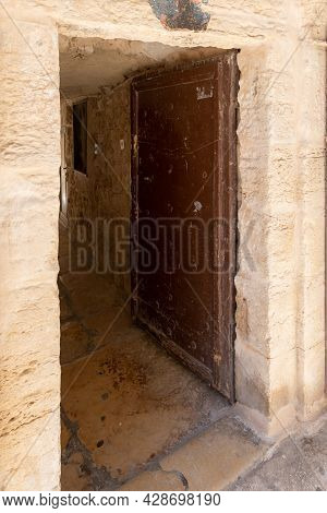 External Massive Wooden Gate Leading To The Small Feodorovsky Monastery In Christian Quarters In The