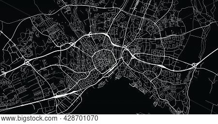 Urban Vector City Map Of Vasteras, Sweden, Europe