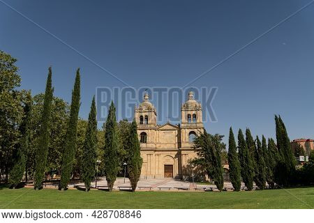 Arrabal Church In Salamanca In A Sunny Day, Castilla Y Leon, Spain.