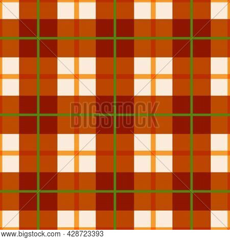 Checkered Scottish Traditional Pattern, An Ornament For Fabric, Plaid, Celt. Bright Pattern For Pack