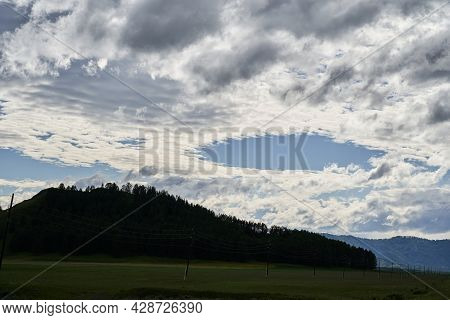 Vacation Landscape. Russian Altai Mountains. Multa Region. Holiday At Home. Staycation Concept. Long