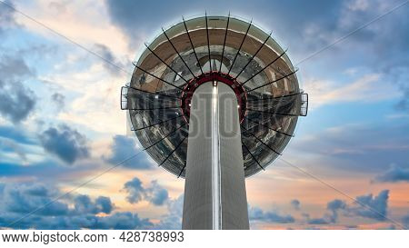 Brighton, United Kingdom - January 2019: Brighton Observation Tower British Airways I360 In Sussex D