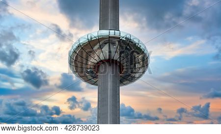 Brighton, United Kingdom - January 2019: Brighton Observation Tower British Airways I360 In Sussex D