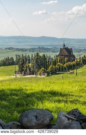 A Small Wooden Cemetery Church In Banska Wyzana In Podhale In Poland