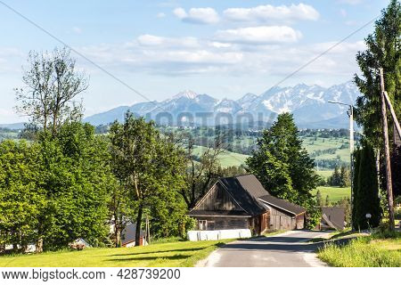 View Of The Tatra Mountains From Bansk Wyzna In A June Day