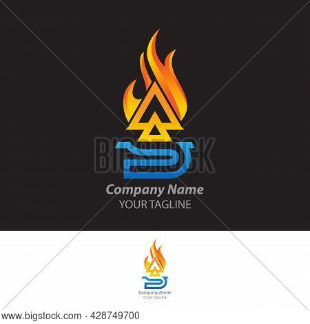 Alphabet Letters Initial Monogram Logo Sa With Modern Fire.eps 10