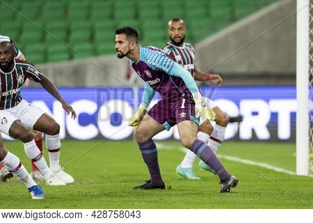 Rio, Brazil - August 3, 2021: Marcos Felipe Player In Match Between Fluminense Vs Cerro Porteno By R