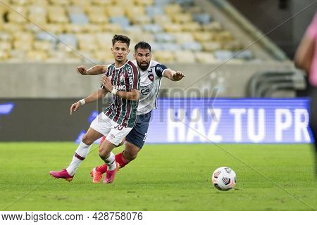 Rio, Brazil - August 3, 2021: Gabriel Teixeira E Juan Patino Player In Match Between Fluminense Vs C