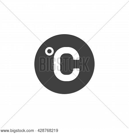 Celsius Degree Vector Icon. Filled Flat Sign For Mobile Concept And Web Design. Celsius Temperature 