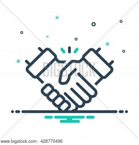 Mix Icon For Handshake Disagreement Partnership Collaboration Complicity Copartnership Teamwork Agre