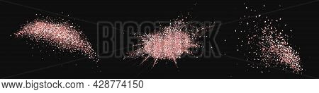 Splash Of Cosmetics Powder, Sand, Dirt, Coffee Or Cocoa, Himalayan Salt Fall Or Explosion. Sandy Gra