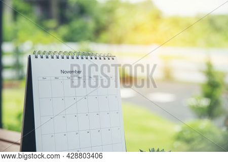 2021 Calendar Desk Place On Table. Desktop Calender For Planner To Plan Agenda, Timetable, Appointme
