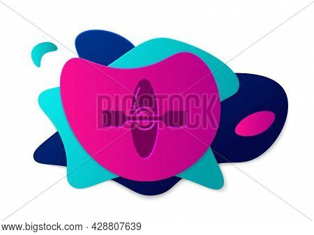 Color Kayak And Paddle Icon Isolated On White Background. Kayak And Canoe For Fishing And Tourism. O
