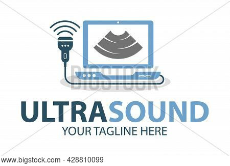 Ultrasound Diagnostics Logo. Medical Research, Gynecology Clinic, Polyclinics, Obstetrics And Hospit