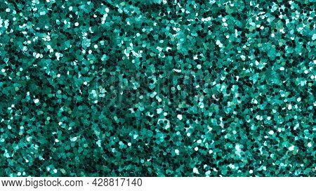 Shiny green glitter textured background