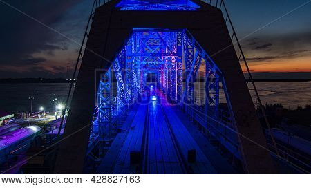 Bridge Museum . Span Of The The Historic Railway Bridge Across The Amur River. Project By Lavr Prosk