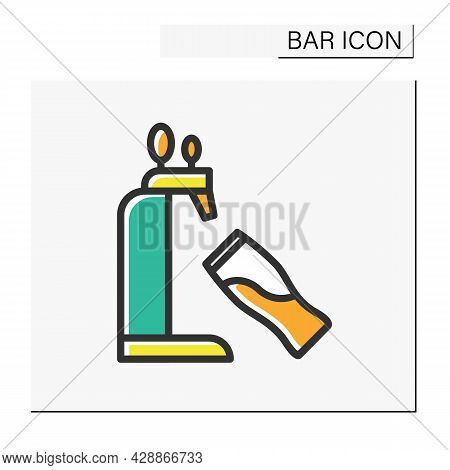 Beer Tap Color Icon. Draft Beer. Party Drink. Beer Fest. Restaurant, Pub, Brewery, Bar Menu. Cocktai