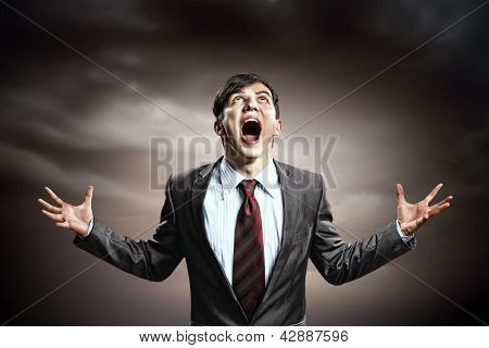 businessman in anger