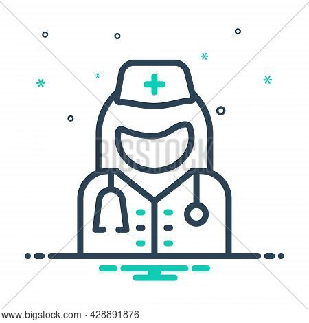 Mix Icon For Medical-assistance-woman-doctor Physician Provider Helthcare Stethoscope Medical Pediat