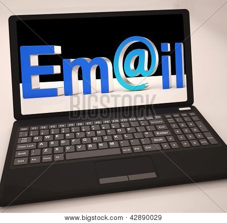 Email laptop osoittaa Saapuneet