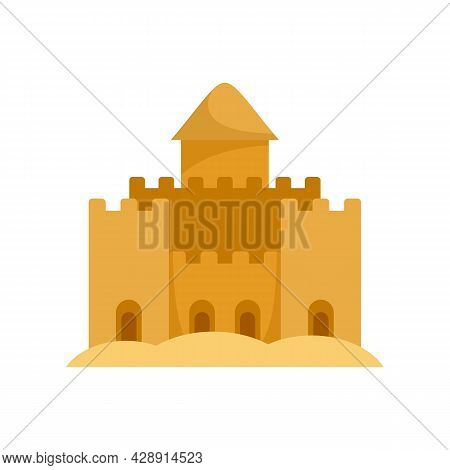 King Palace Sand Icon. Flat Illustration Of King Palace Sand Vector Icon Isolated On White Backgroun