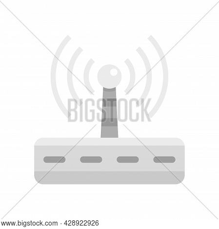 Wifi Router Radiation Icon. Flat Illustration Of Wifi Router Radiation Vector Icon Isolated On White