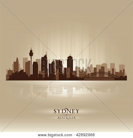 Sydney Austrálie panorama města silueta