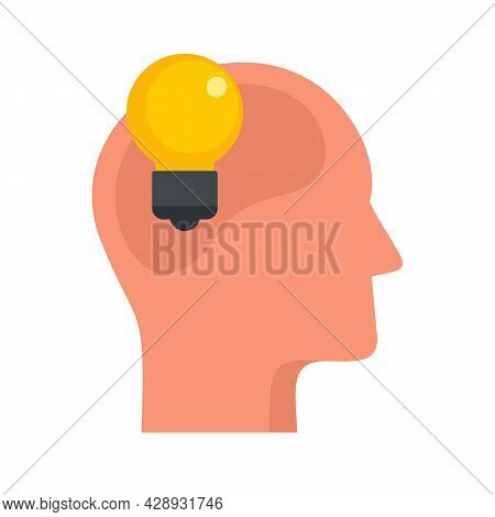 Bulb Idea Neuromarketing Icon. Flat Illustration Of Bulb Idea Neuromarketing Vector Icon Isolated On