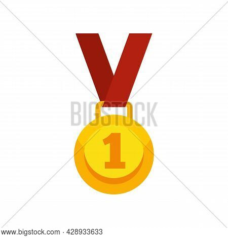 Video Game Medal Icon. Flat Illustration Of Video Game Medal Vector Icon Isolated On White Backgroun