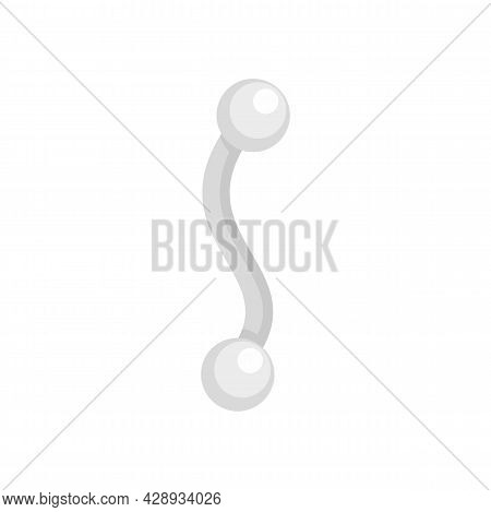 Tongue Piercing Icon. Flat Illustration Of Tongue Piercing Vector Icon Isolated On White Background