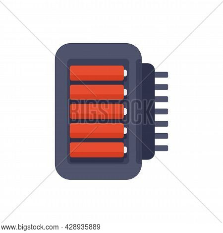 Stick Battery Charger Icon. Flat Illustration Of Stick Battery Charger Vector Icon Isolated On White