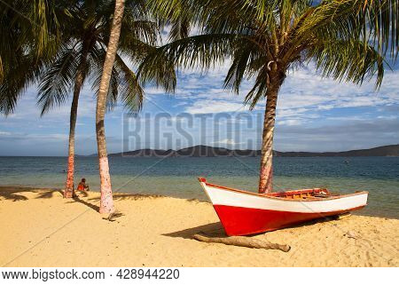 Fishing Boat On Playa Cochaima, Santa Fe - Venezuela