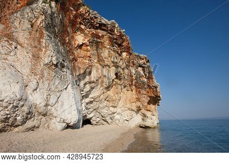 Cliffs Of Famous Gjipe Beach In Albania