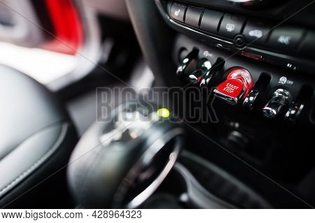 Start Stop Engine Bottom Of City Car. Small Car For Cities.