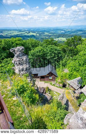 Lookout From Kumburk Castle Ruins Near Nova Paka, Czech Republic