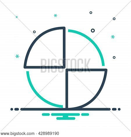Mix Icon For Piechart Diagram Blueprint Ground-plan Layout Chart Draft Circular Graph Infrogaphics P