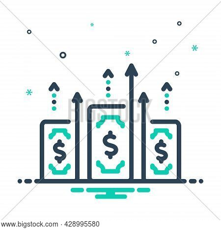 Mix Icon For Gain Expediency Capital Wealth Profit Benefit Increase Growth