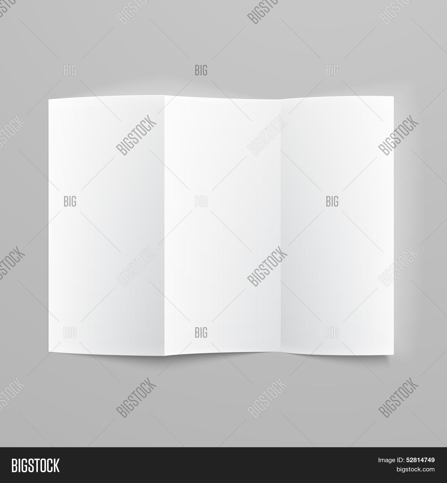 blank trifold paper z vector photo free trial bigstock blank trifold