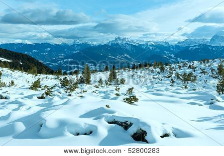Beautiful Winter Mountain Landscape.