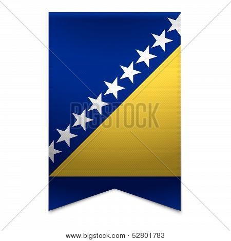 Ribbon Banner - Bosnian Flag